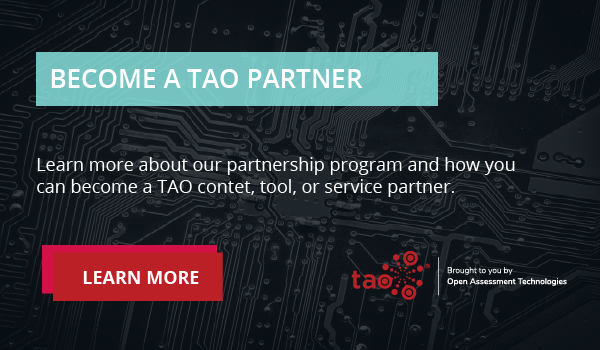 デジタル評価ツールのためのTAOとの協力についての詳細を知り、eAssessmentコミュニティに参加してください。