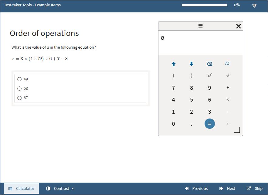 Utilisation d'une calculatrice