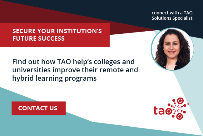 contacts us to learn more about using EdTech to combat Higher ed enrollment challenges