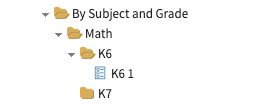 organizing folders in TAO by subject and grade