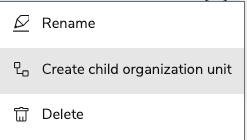 Creación de una unidad organizativa infantil