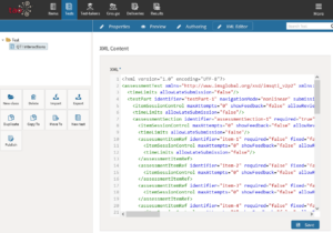 Bearbeiten des XML eines Tests im XML-Editor