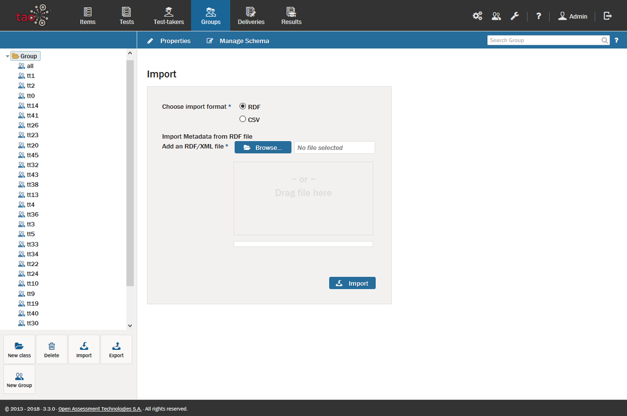 Importing Groups of Test-takers