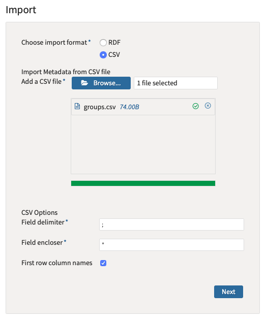 Selecting CSV