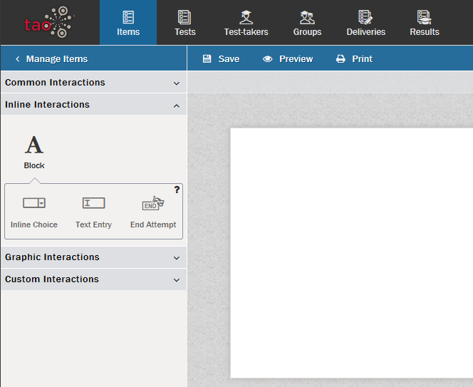 Inline Interactions