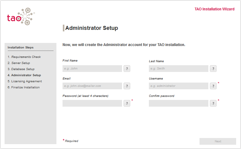 configuración administrativa