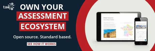 Own your assessment ecosystem with TAO: the leading open source, standards-based assessment platform. Click here to see how it works.